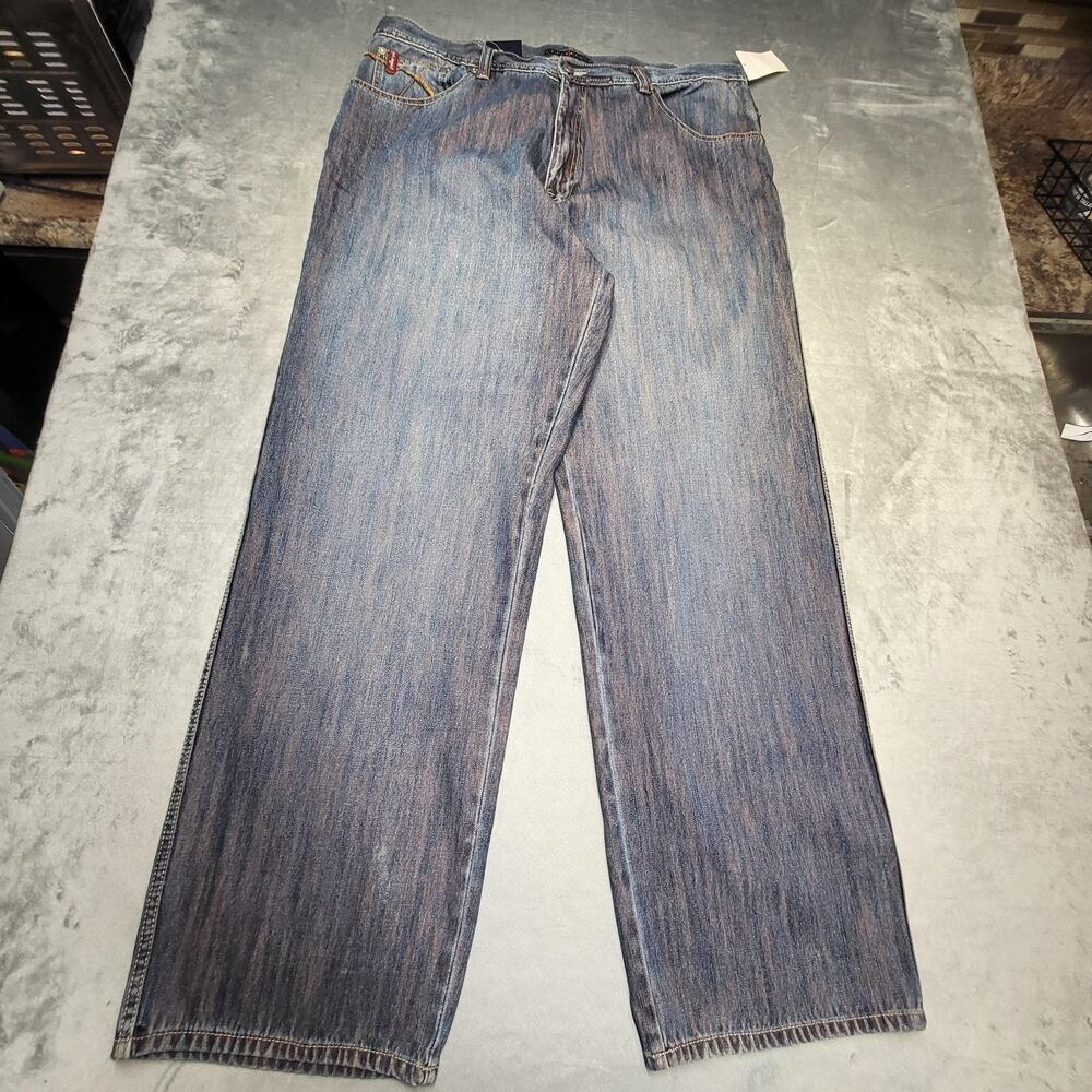 Vintage Pelle Pelle Jeans Mens 42x34 Blue Deadstock Straight Leg Baggy Y2K